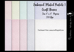 Muted Pastels 8x8 Embossed Papers 200Dpi