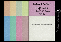 Earth 8x8 Embossed Papers 200Dpi