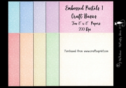 Pastels 8x8 Embossed Papers 200Dpi