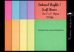 Brights 8x8 Embossed Papers 200Dpi