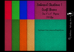 Christmas 8x8 Embossed Papers 200Dpi