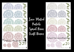 Muted Pastels-Lace Spiral Roses