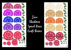 Christmas-Lace Spiral Roses