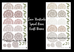 Neutrals-Lace Spiral Roses