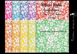 Brights 8x8 3D Floral Papers 200Dpi