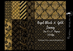 Regal Black and Gold 8x8 Luxury Papers 200Dpi