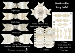 3D Floral Create a Bow - Ivory Bridal