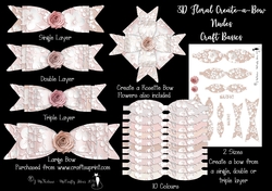 3D Floral Create a Bow - Nudes