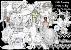 White Wedding- 50 Clipart Png-200Dpi