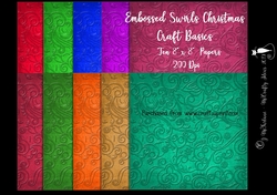 Christmas 8x8 Embossed Swirls 200Dpi