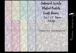 Muted Pastels 8x8 Embossed Swirls 200Dpi