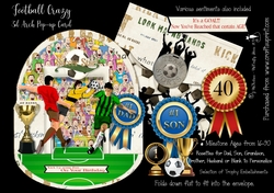 Football Crazy Pop-up Arch Card & Box Envelope