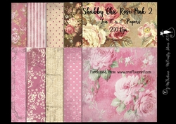 Shabby Chic Rose Pink 2 Papers 200Dpi