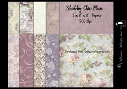 Shabby Chic Plum Papers 200Dpi