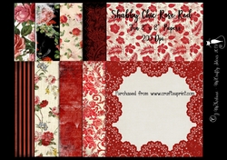 Shabby Chic Rose Red Papers 200Dpi