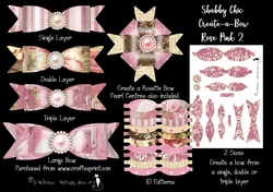 Shabby Chic Rose Pink 2 3D Create a Bow 