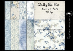 Shabby Chic Blue Papers 200Dpi