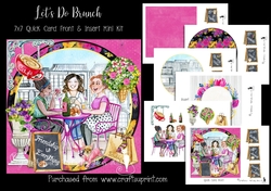 Lets Do Brunch 7x7 Card Front & Insert Mini Kit