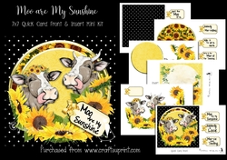 Moo are My Sunshine Card Front & Insert Mini Kit