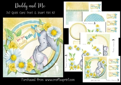 Daddy and Me 7x7 Card Front & Insert Mini Kit