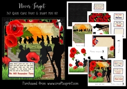 Never Forget! 7x7 Card Front & Insert Mini Kit