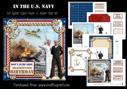 In the U.S. Navy 7x7 Card Front & Insert Mini Kit