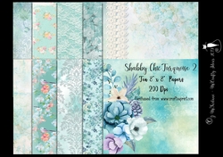 Shabby Chic Turquoise Papers 2 200Dpi