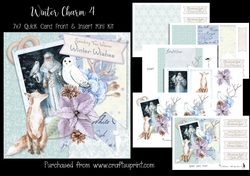 Winter Charm 4 7x7 Card Front & Insert Mini Kit