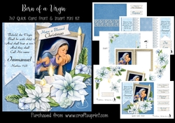 Born of a Virgin 7x7 Card Front & Insert Mini Kit
