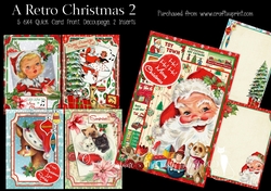 A Retro Christmas 2 - 6x4 Card Front Kit