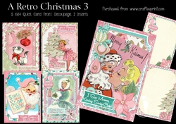 A Retro Christmas 3 - 6x4 Card Front Kit