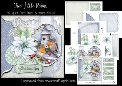 Two Little Robins 7x7 Card Front & Insert Mini Kit