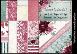 Christmas Sentiments 1 8x8 Papers 200Dpi