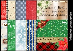 Bow Wows of Holly 8x8 Papers 200Dpi