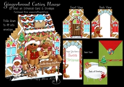 Gingerbread Cuties House What an Entrance! Card and Envelope Kit.