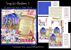 Songs for Christmas 5 - 7x7 Card Front & Insert Mini Kit