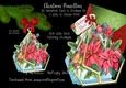 Christmas Poinsettias 3d Terrarium Cards & Envelopes Kit