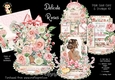Delicate Roses Triple Easel Card and Envelope Kit. 