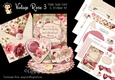 Vintage Rose 3 Triple Easel Card and Envelope Kit. 