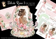 Delicate Roses 3 Triple Easel Card and Envelope Kit.
