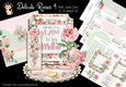 Delicate Roses 4 Triple Easel Card and Envelope Kit.