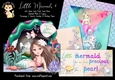Little Mermaids 4 - 6x6 Complete Card & Envelope Kit