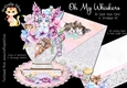 Oh My Whiskers! 3d Easel Vase and Envelope Kit. 