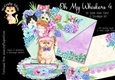 Oh My Whiskers 4 3d Easel Vase and Envelope Kit.