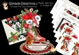 Crimson Christmas 2 3d Shaped Easel Card and Envelope Kit.