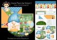 Gnome Place Like School 3 Rocker Card Mini Kit