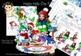 Happy Holly-Day 9 Triple Easel Card Kit