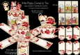 Miss Poppy Comes to Tea - Large Hexagonal Exploding Box Surprise
