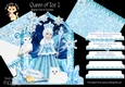 Queen of Ice 1 Shaped 6x6 Card & Envelope Kit