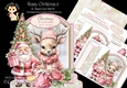 Rosey Christmas 6 XL Shaped Card Kit